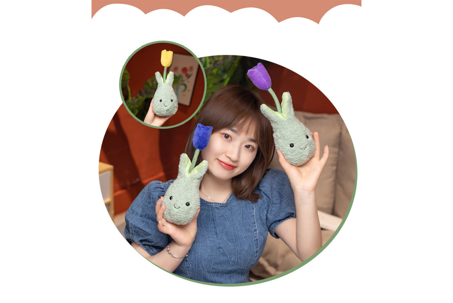 **Cute Simulated Tulip Flower | Home Decor Plush Toy**