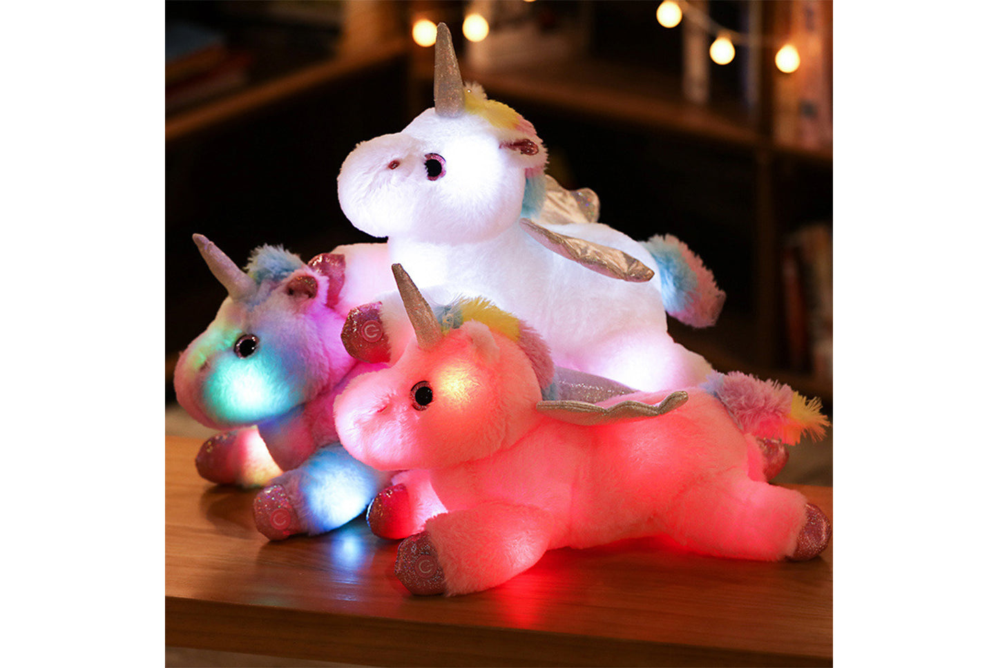 *Colorful Light-Up Unicorn Plush | Soothing Plush Toy Pillow for Girls**