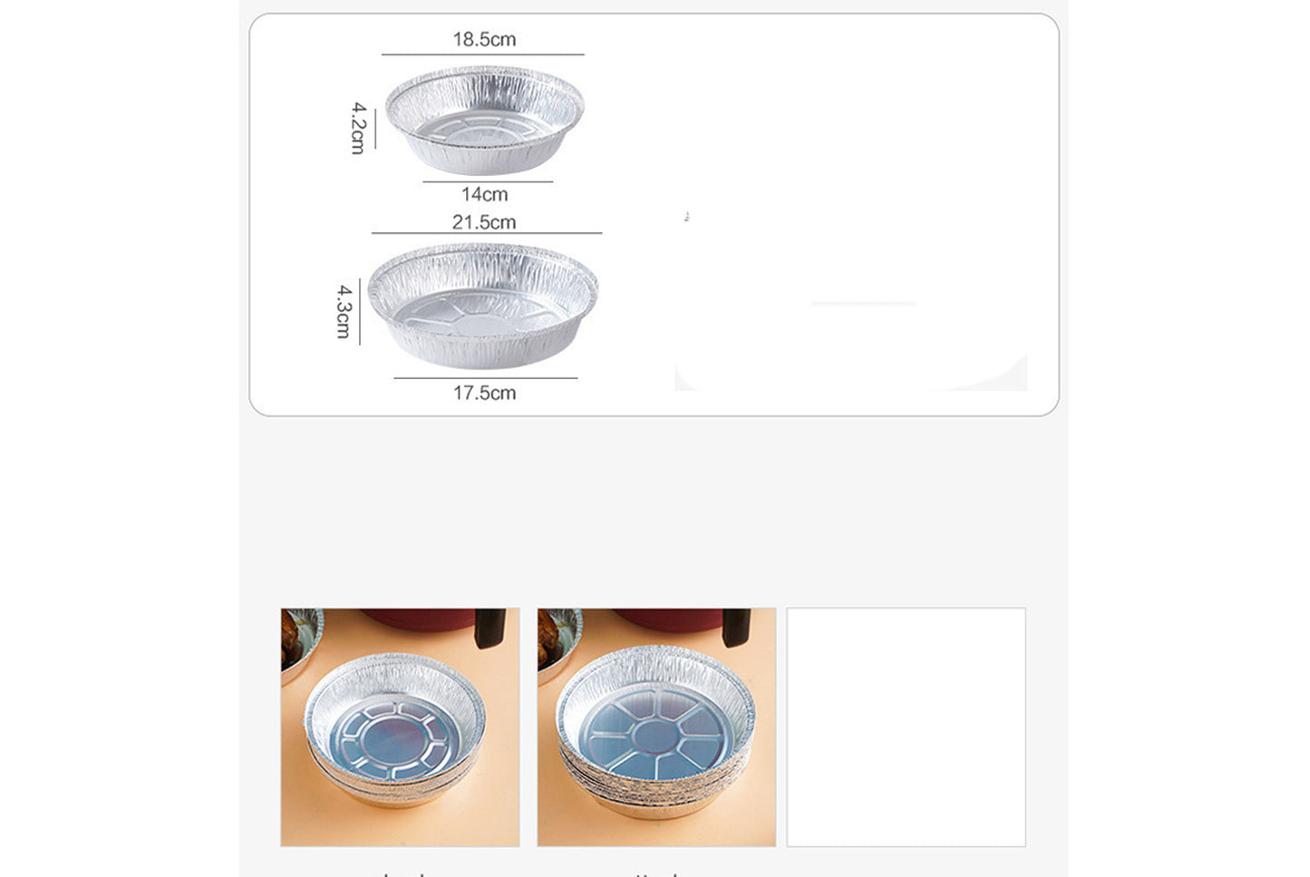 Thickened oven tin foil tray
