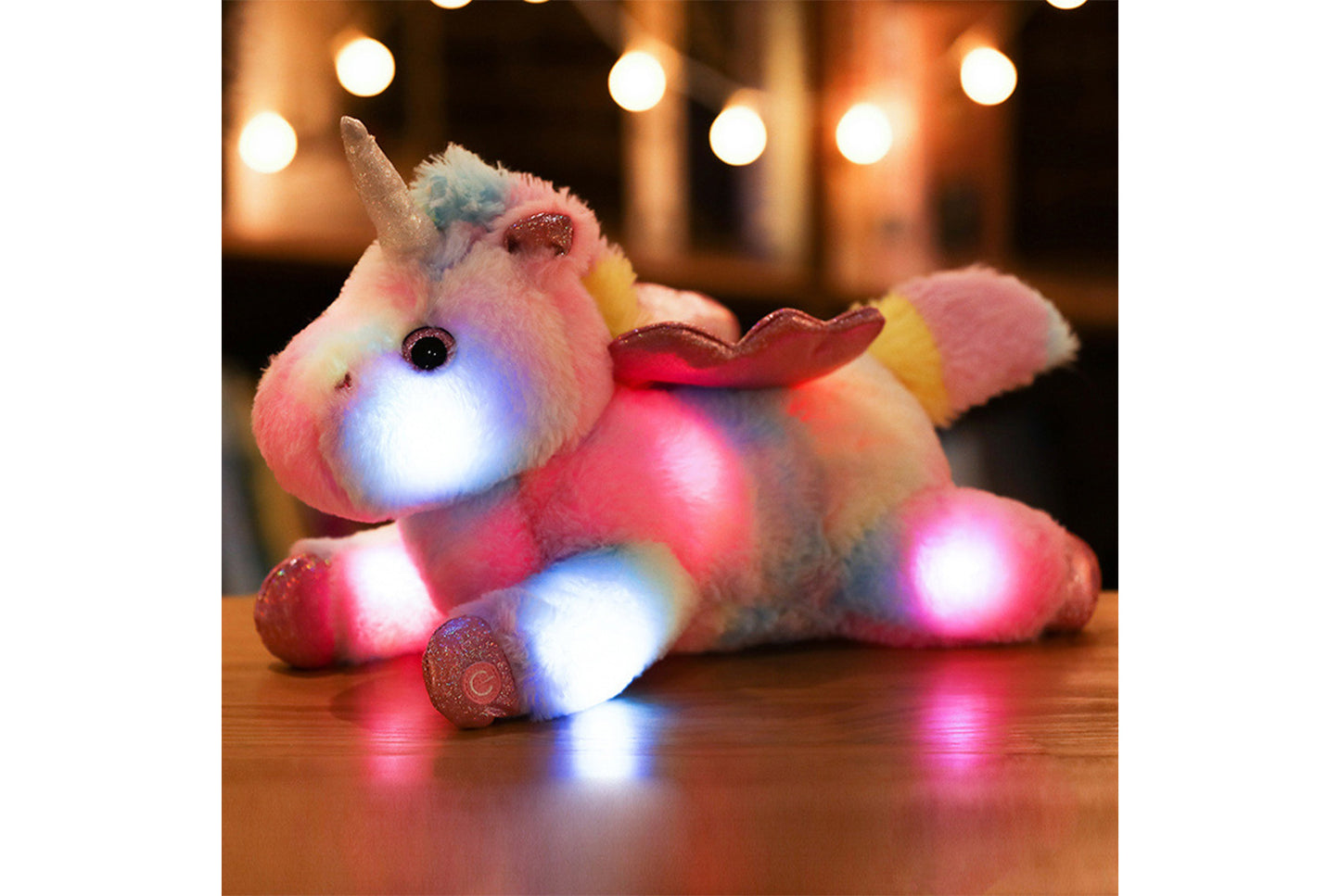*Colorful Light-Up Unicorn Plush | Soothing Plush Toy Pillow for Girls**
