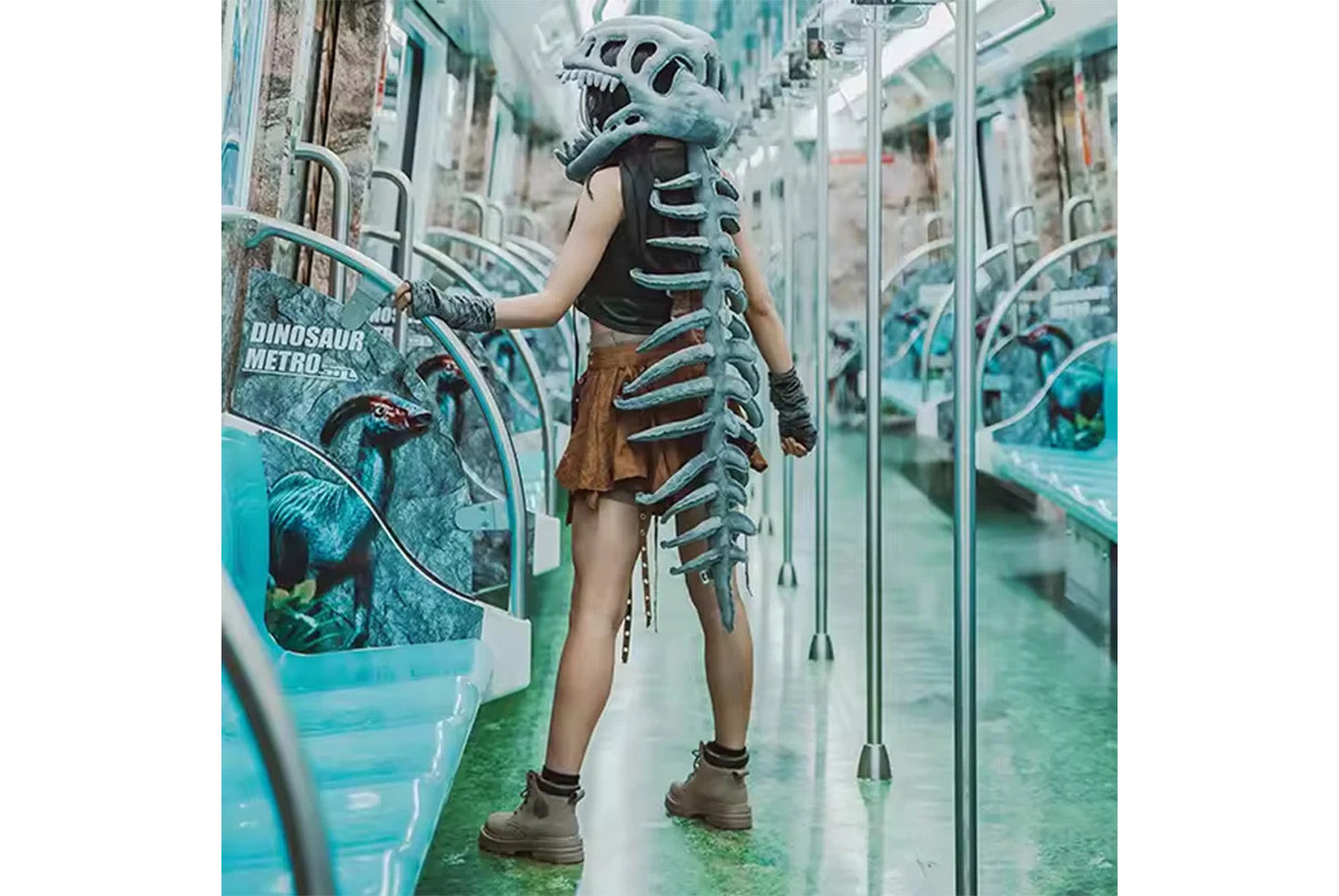 Realistic Dinosaur Skeleton Costume Set | Halloween Cosplay Props