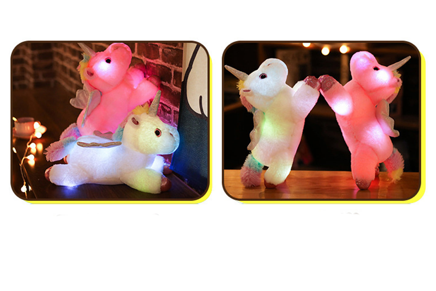 *Colorful Light-Up Unicorn Plush | Soothing Plush Toy Pillow for Girls**