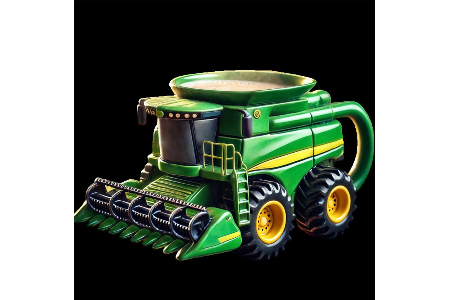 **Vintage Green Tractor Mug | Farm-Themed Resin Coffee Mug**
