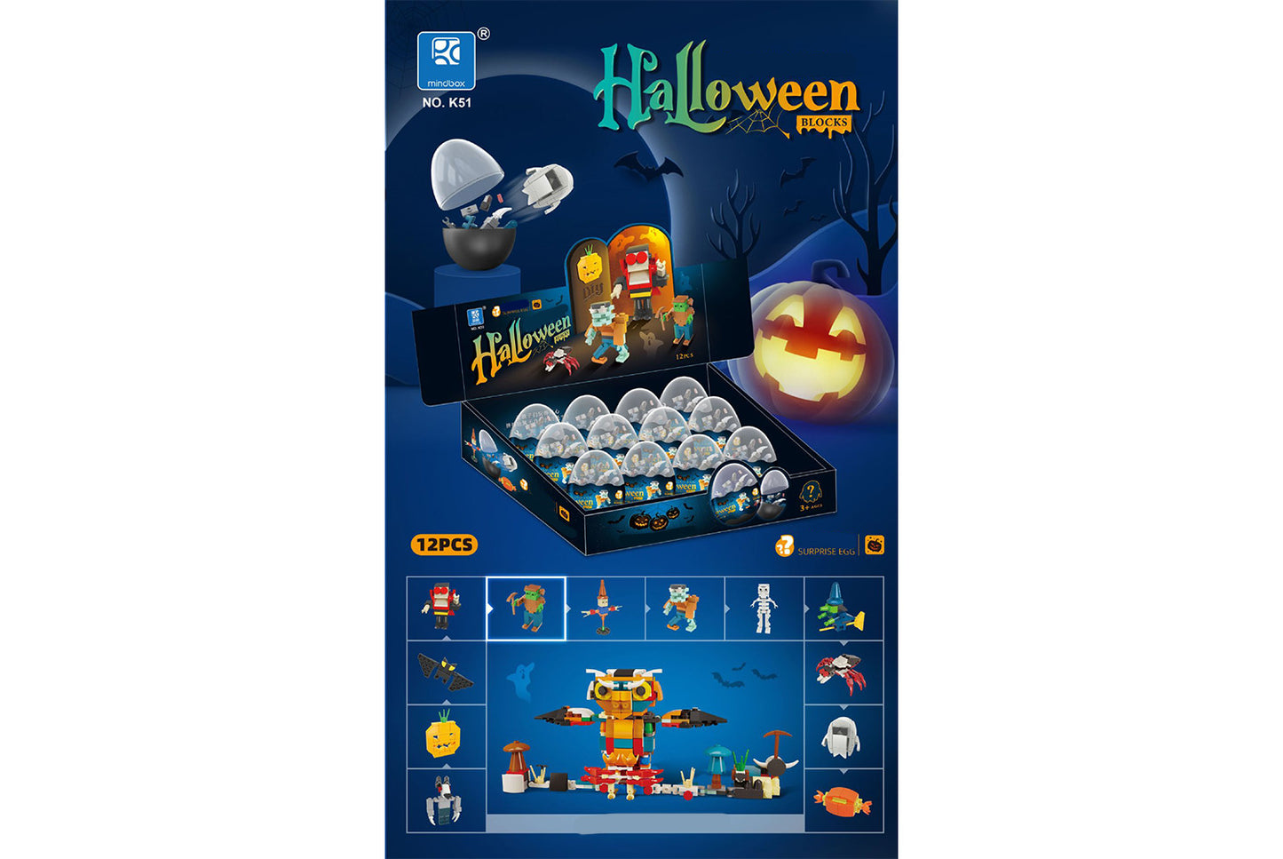 **Holiday Themed Gachapon Blind Box | Combinable Building Block Toy**