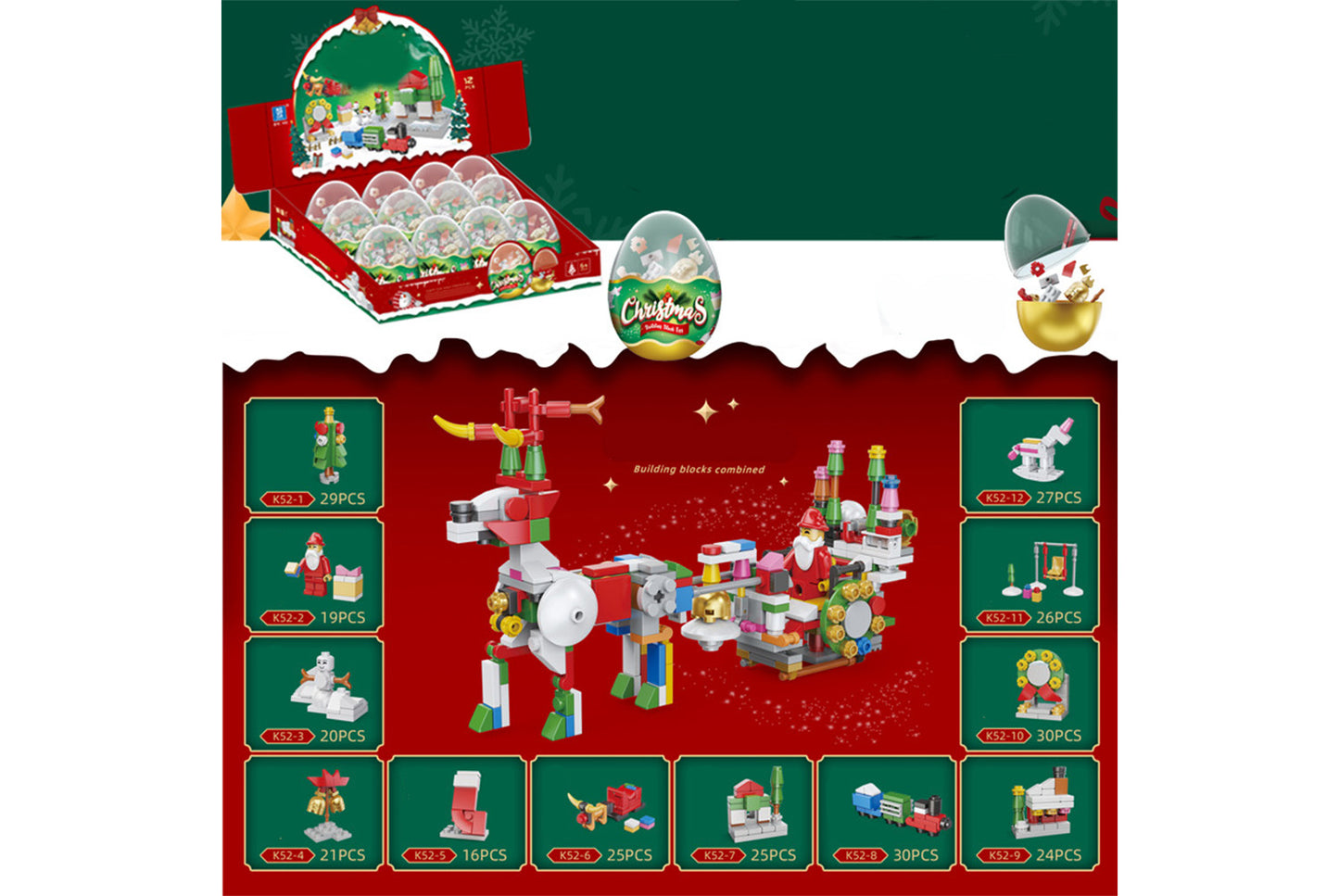 **Holiday Themed Gachapon Blind Box | Combinable Building Block Toy**