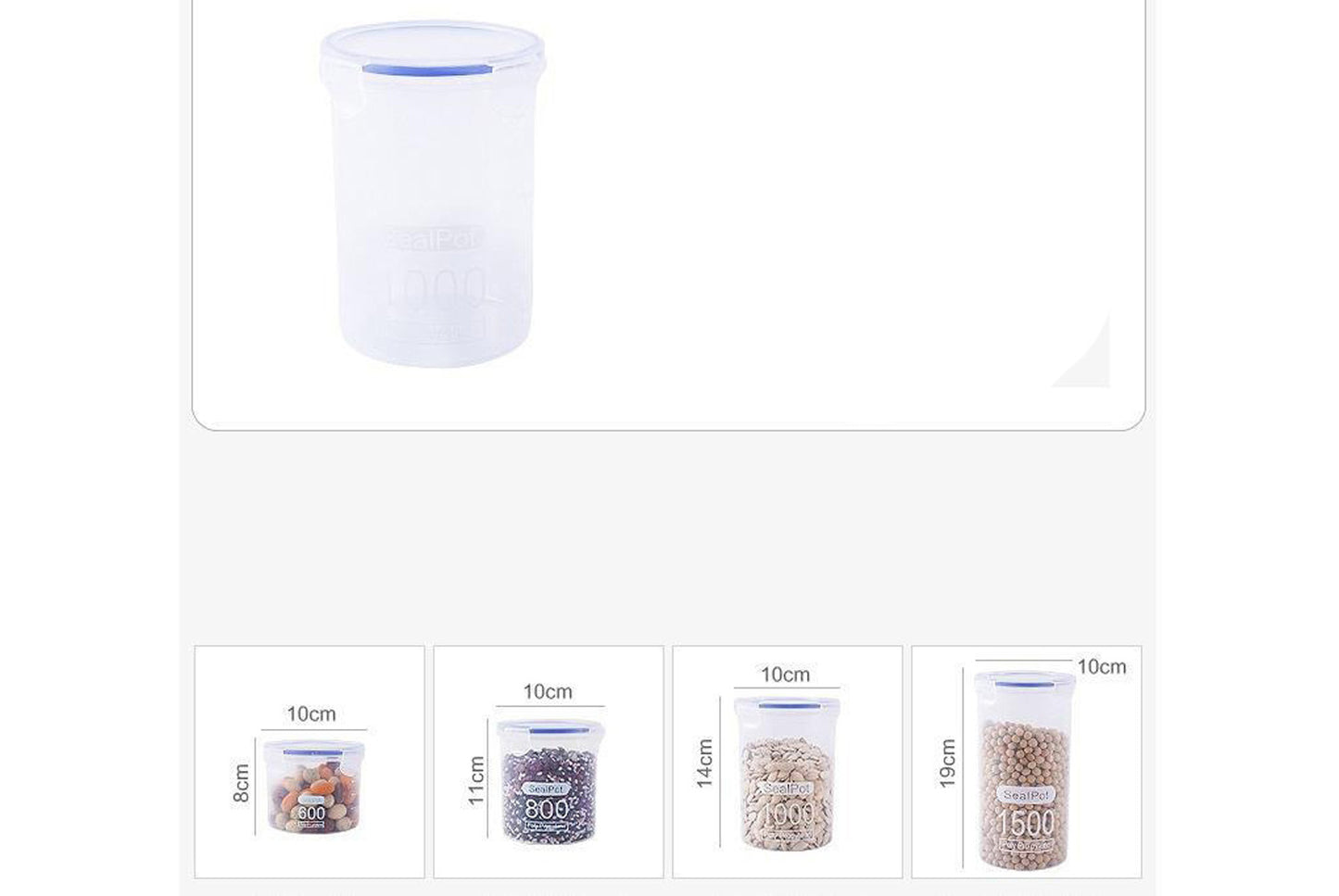 Sealed storage can set