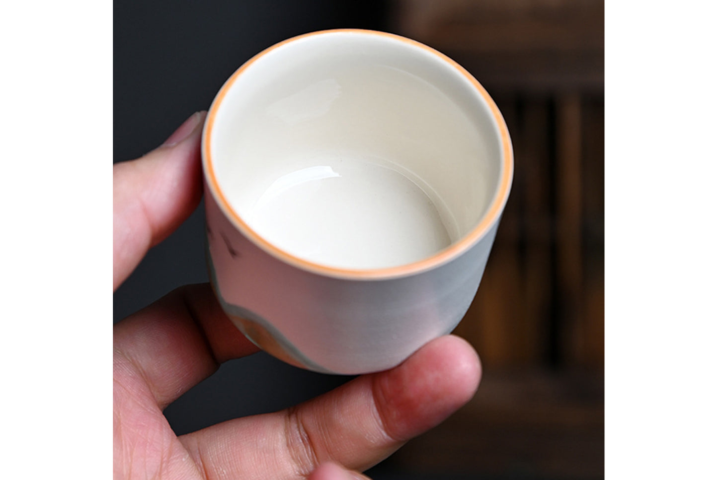 Wanli River Mountain Hand-Painted Ceramic Tea Set