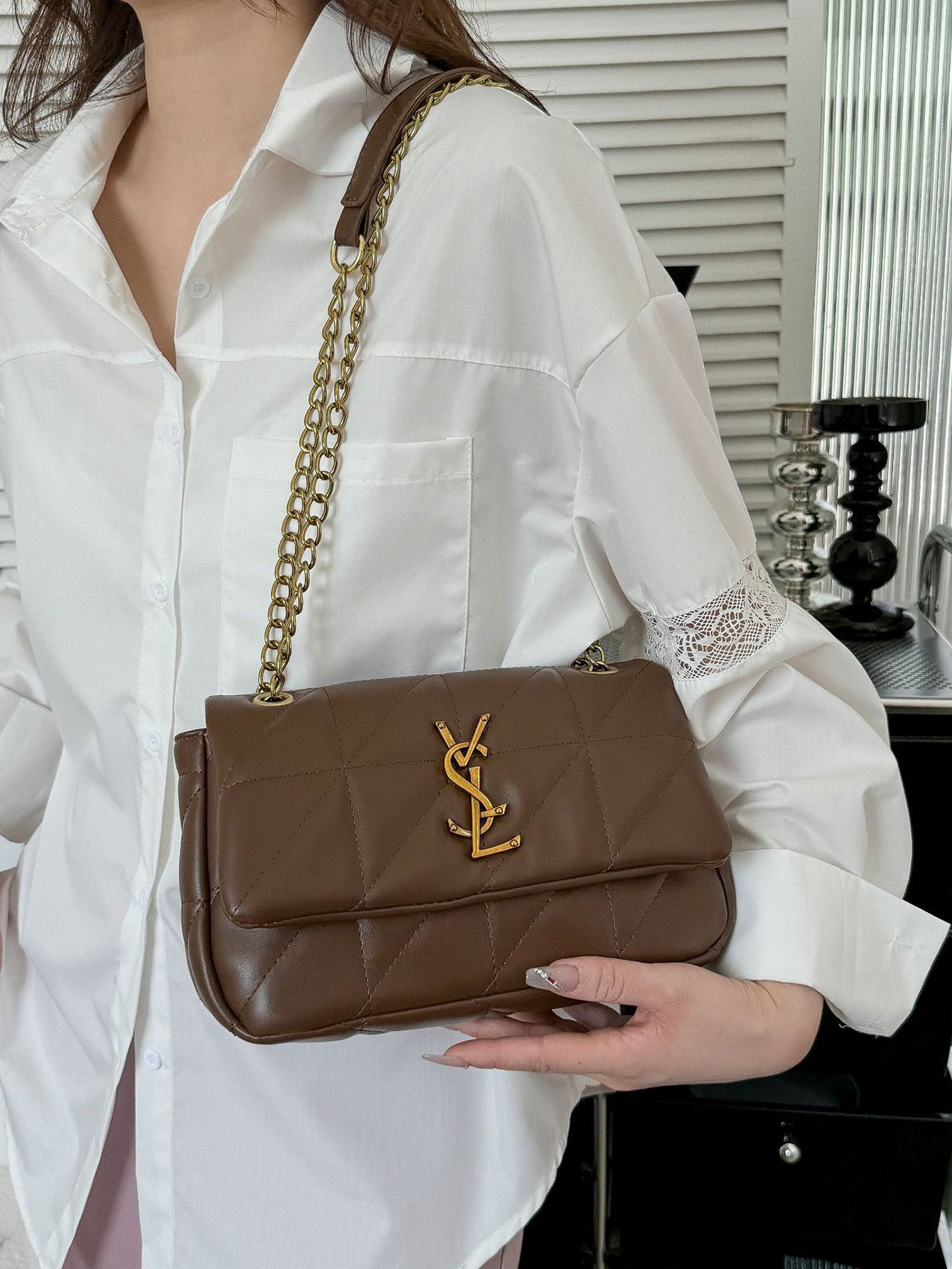 Elegant Quilted Chain Strap Shoulder Bag – The Perfect Blend of Style & Functionality - 4 colors