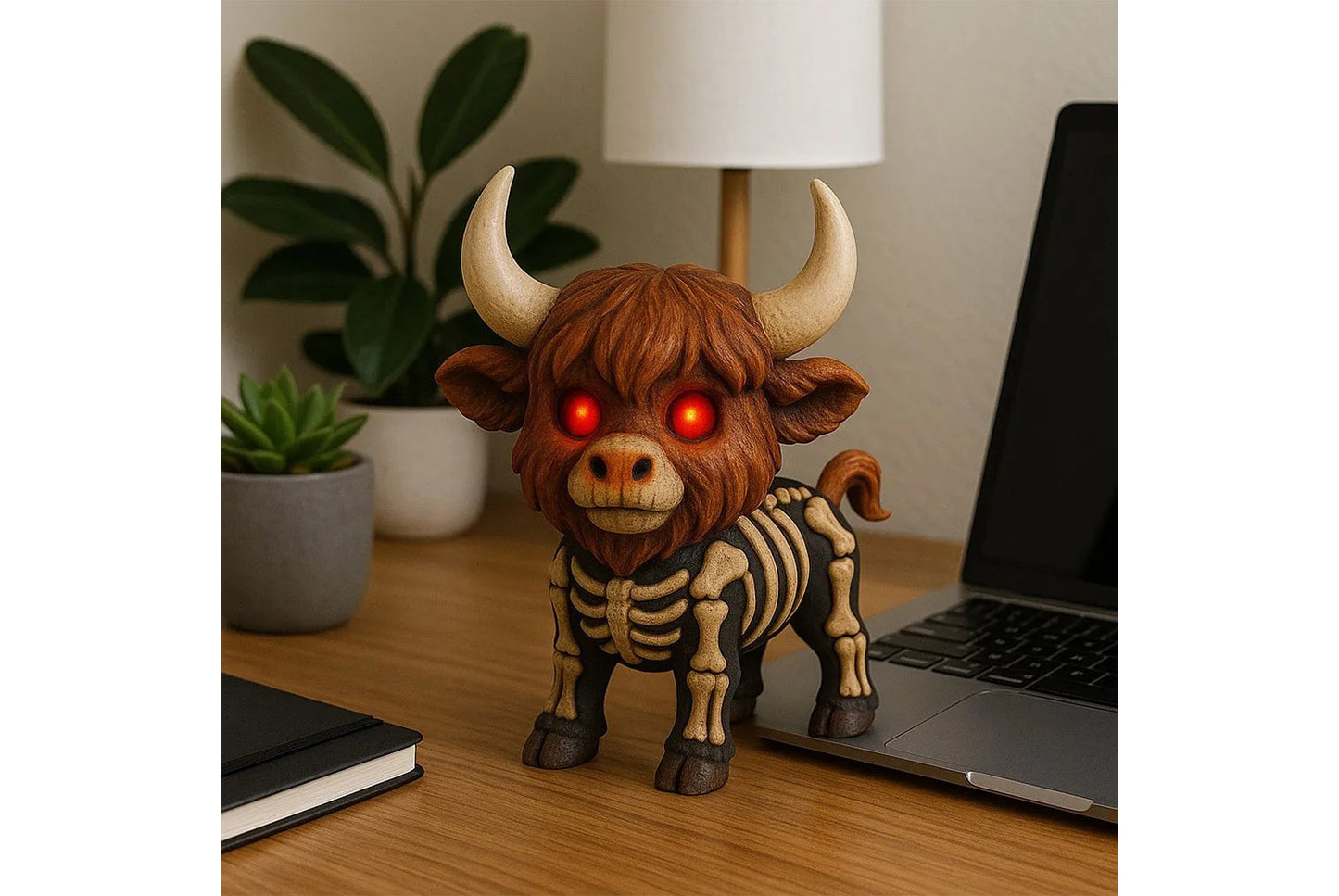 *Spooky-Cute Highland Cow Halloween Resin Figurine