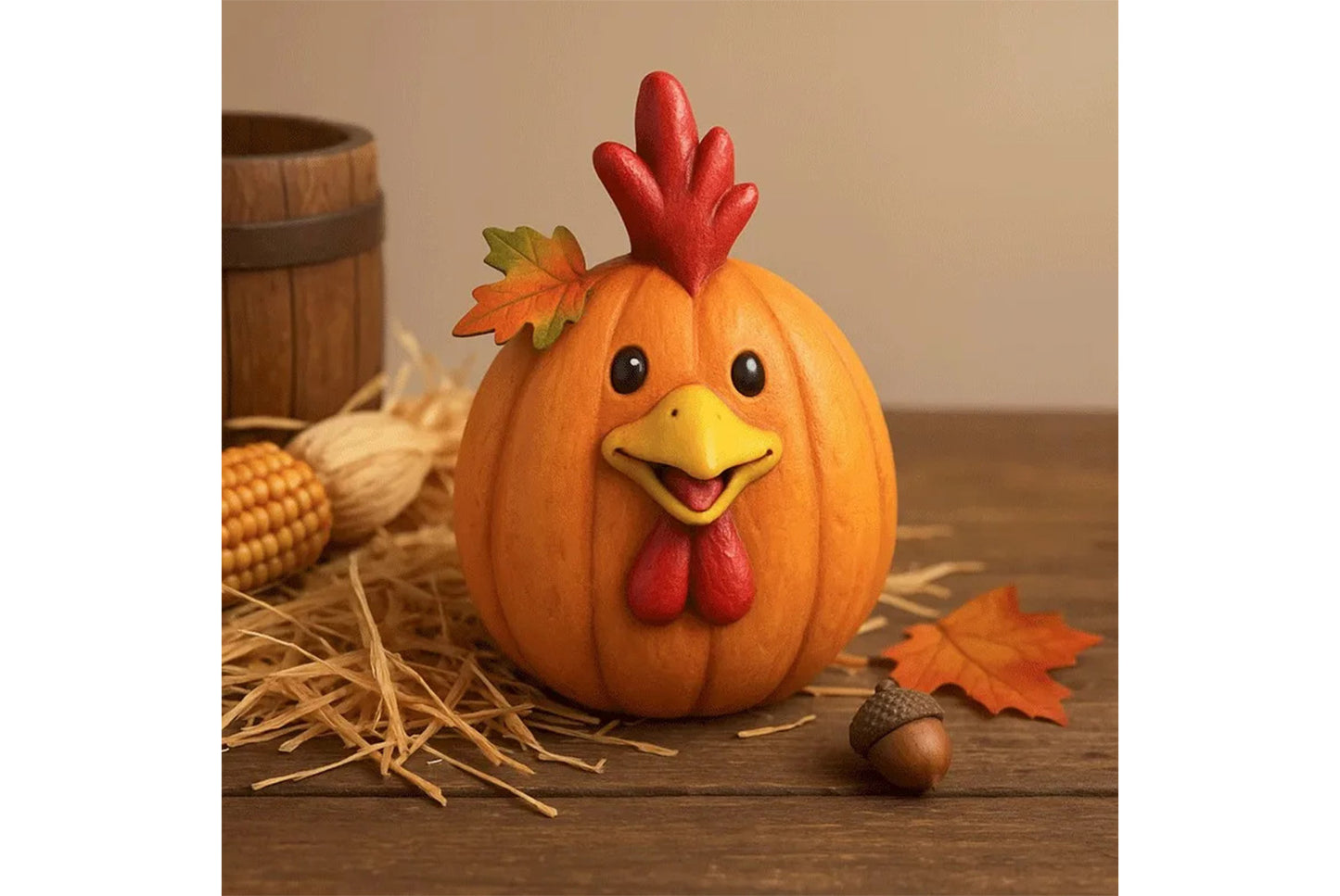 **Farm Animal Pumpkin Figurines | Resin Craft Set**
