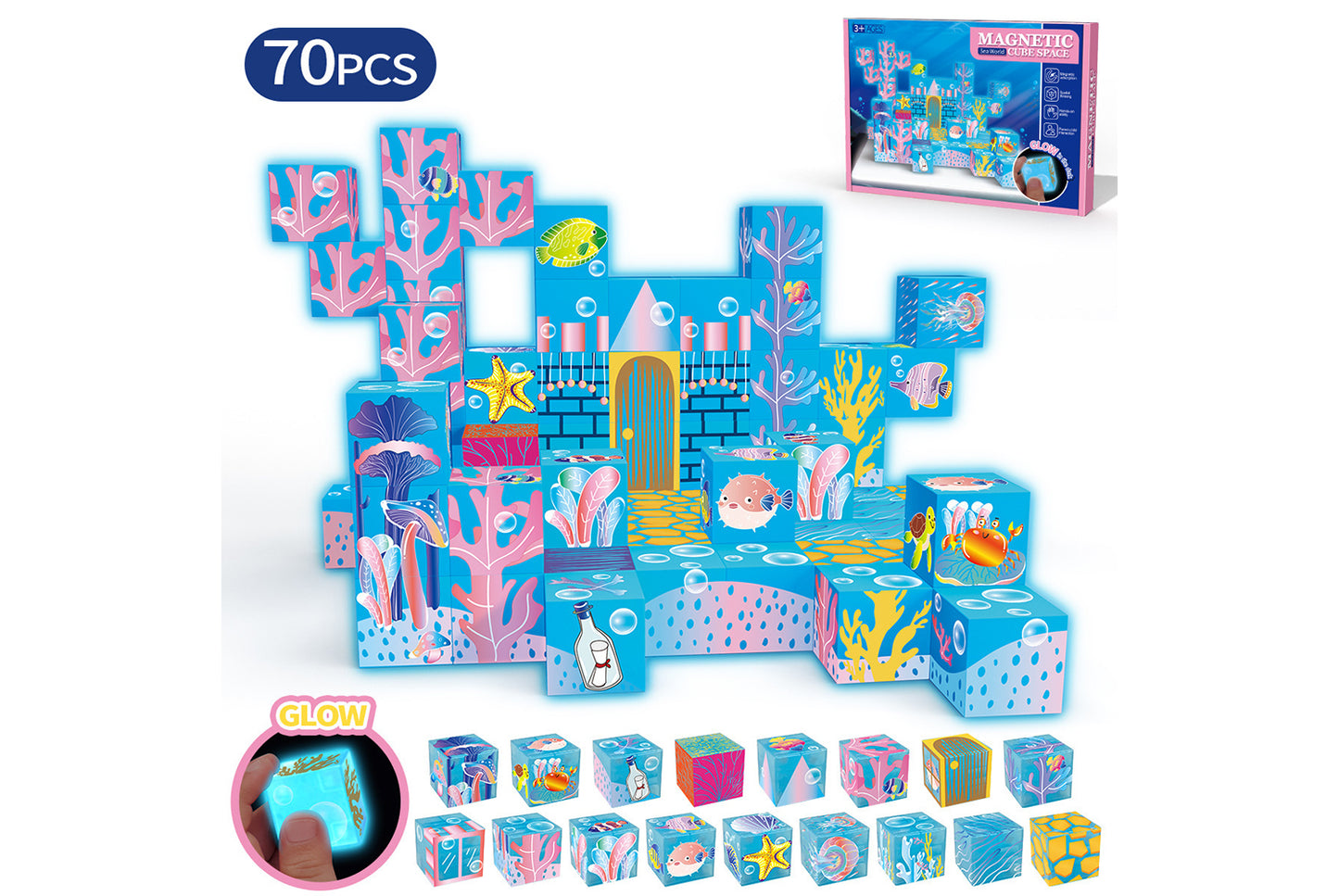 Glow-in-the-Dark Magnetic Blocks