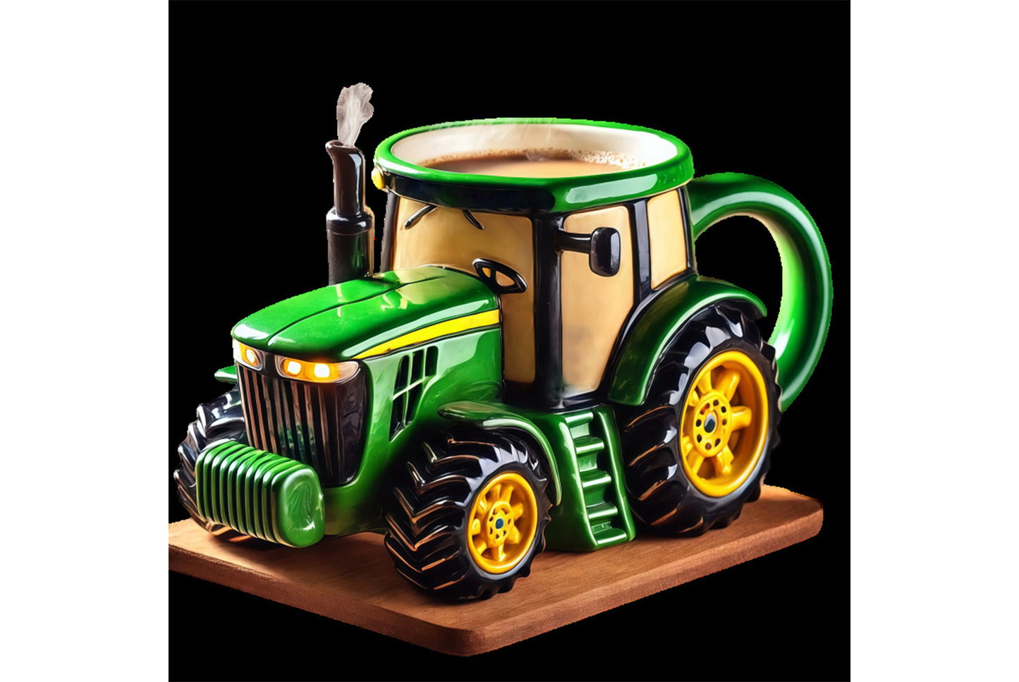 **Vintage Green Tractor Mug | Farm-Themed Resin Coffee Mug**