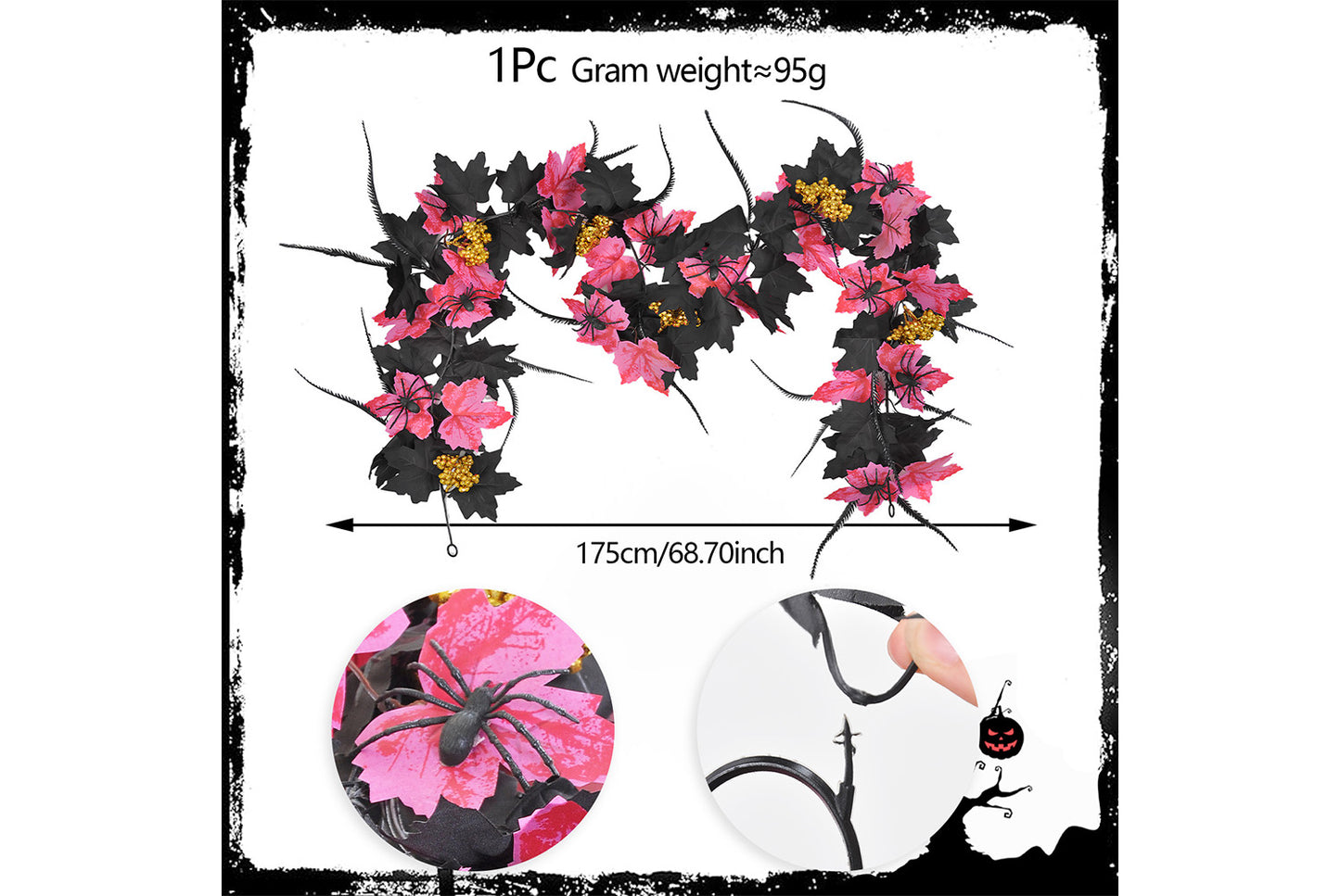 Halloween Skull and Rose Wicker