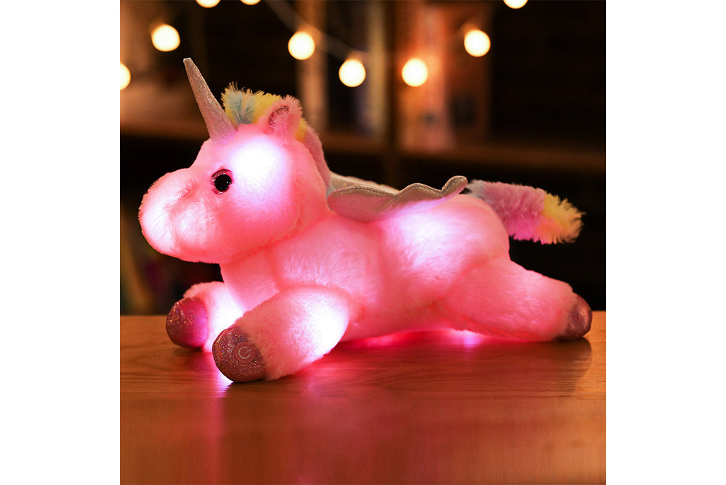 *Colorful Light-Up Unicorn Plush | Soothing Plush Toy Pillow for Girls**
