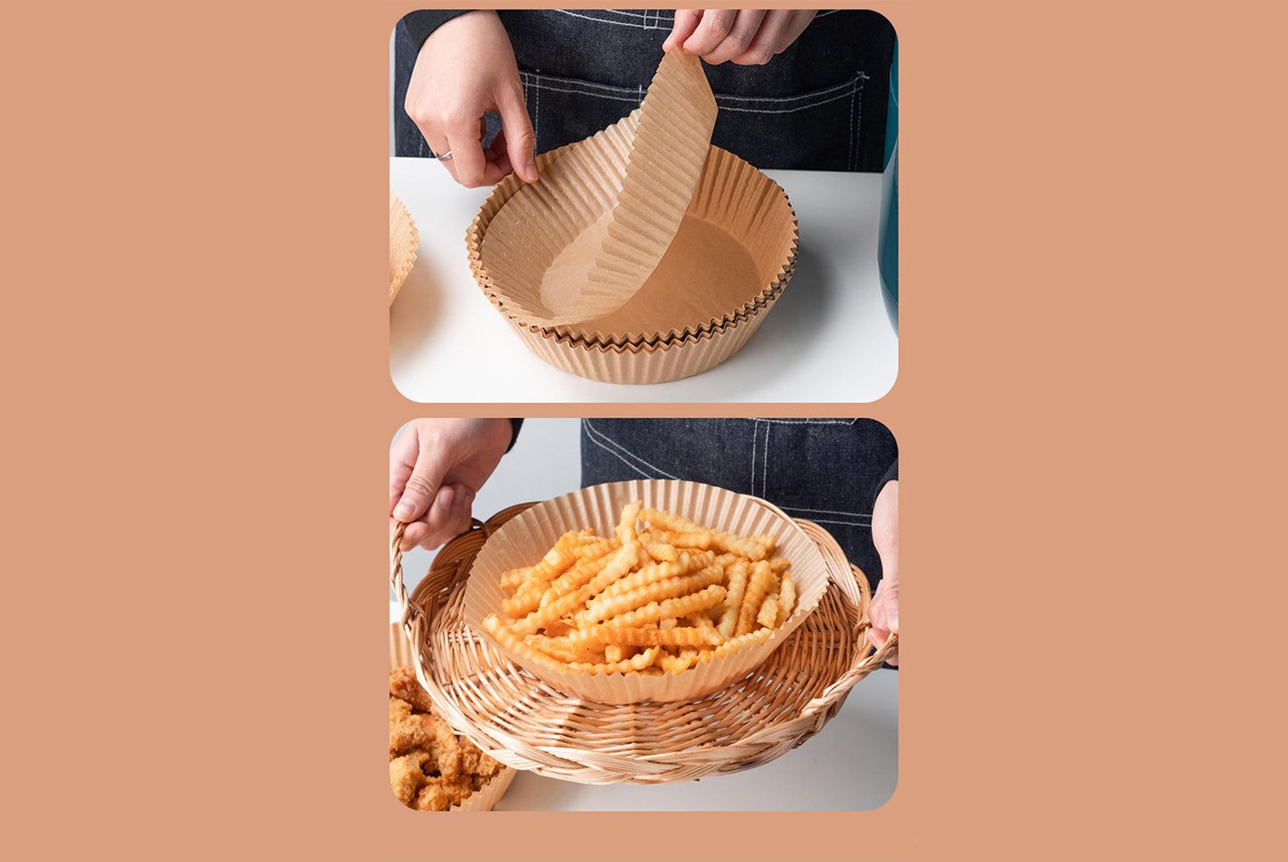 Silicone oil paper plate for air fryer