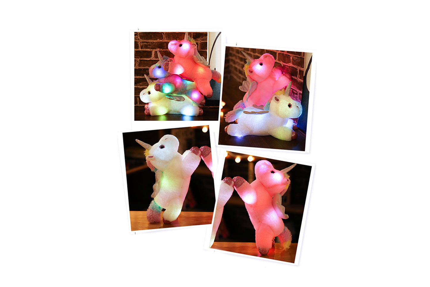 *Colorful Light-Up Unicorn Plush | Soothing Plush Toy Pillow for Girls**