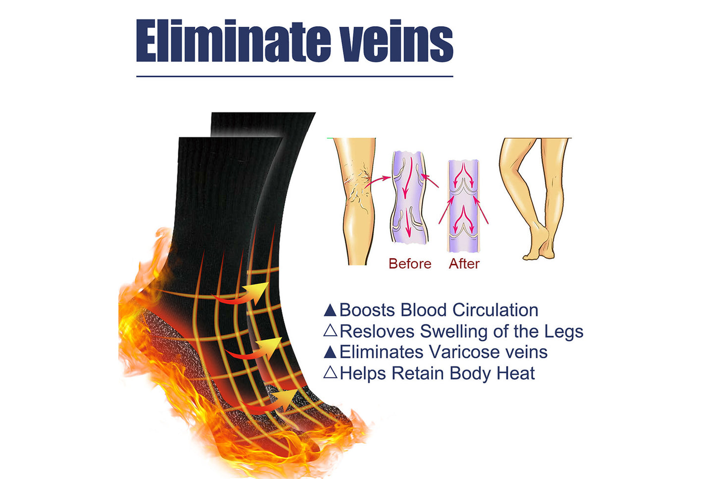 35°C Aluminized Fiber Heating Socks