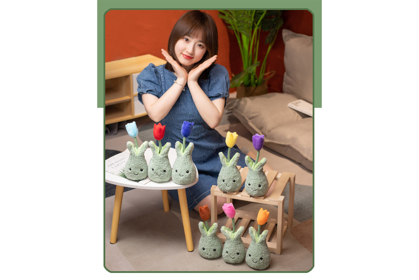 **Cute Simulated Tulip Flower | Home Decor Plush Toy**