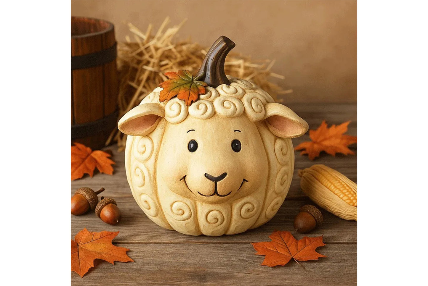 **Farm Animal Pumpkin Figurines | Resin Craft Set**
