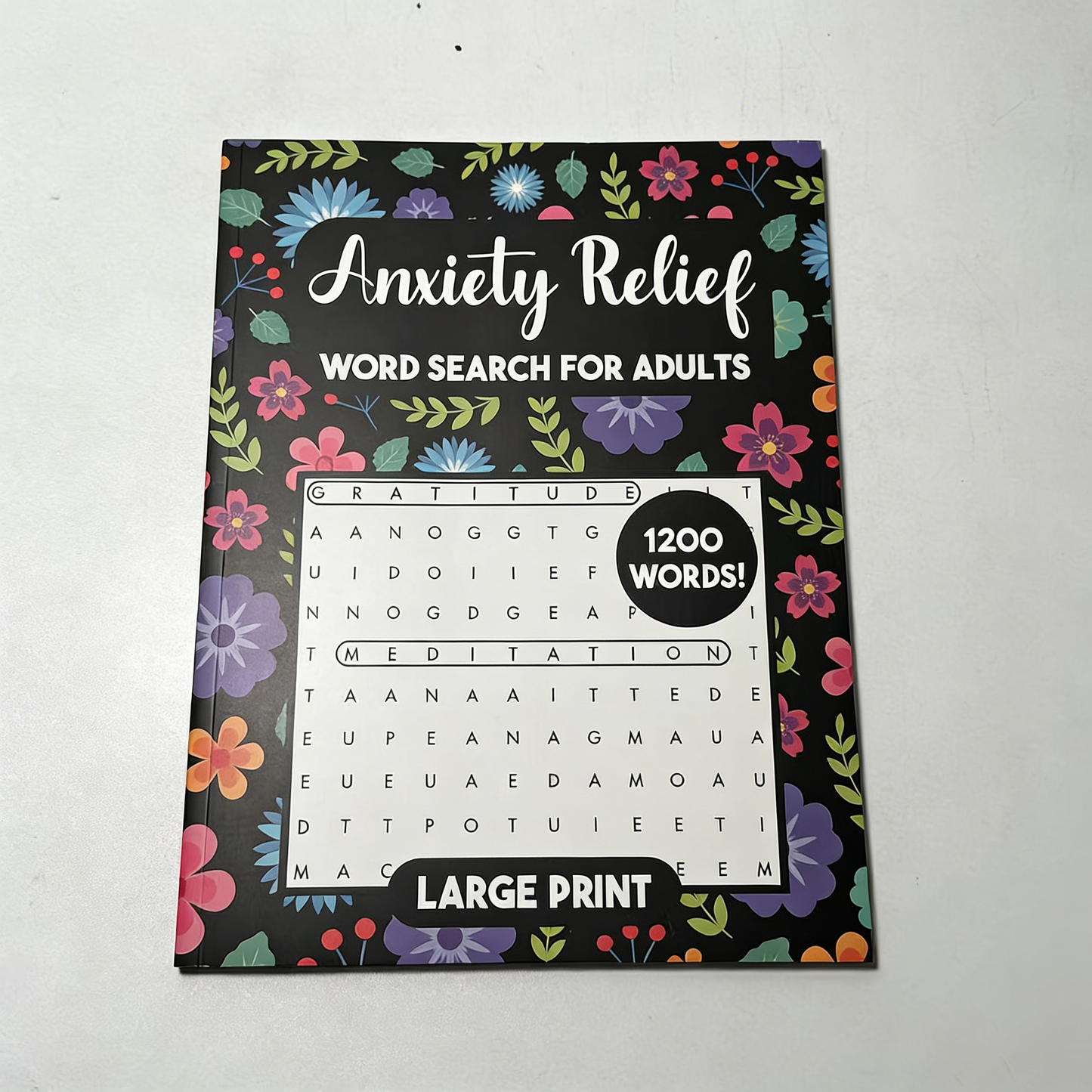 **Anxiety Relief Word Search Coloring Book**