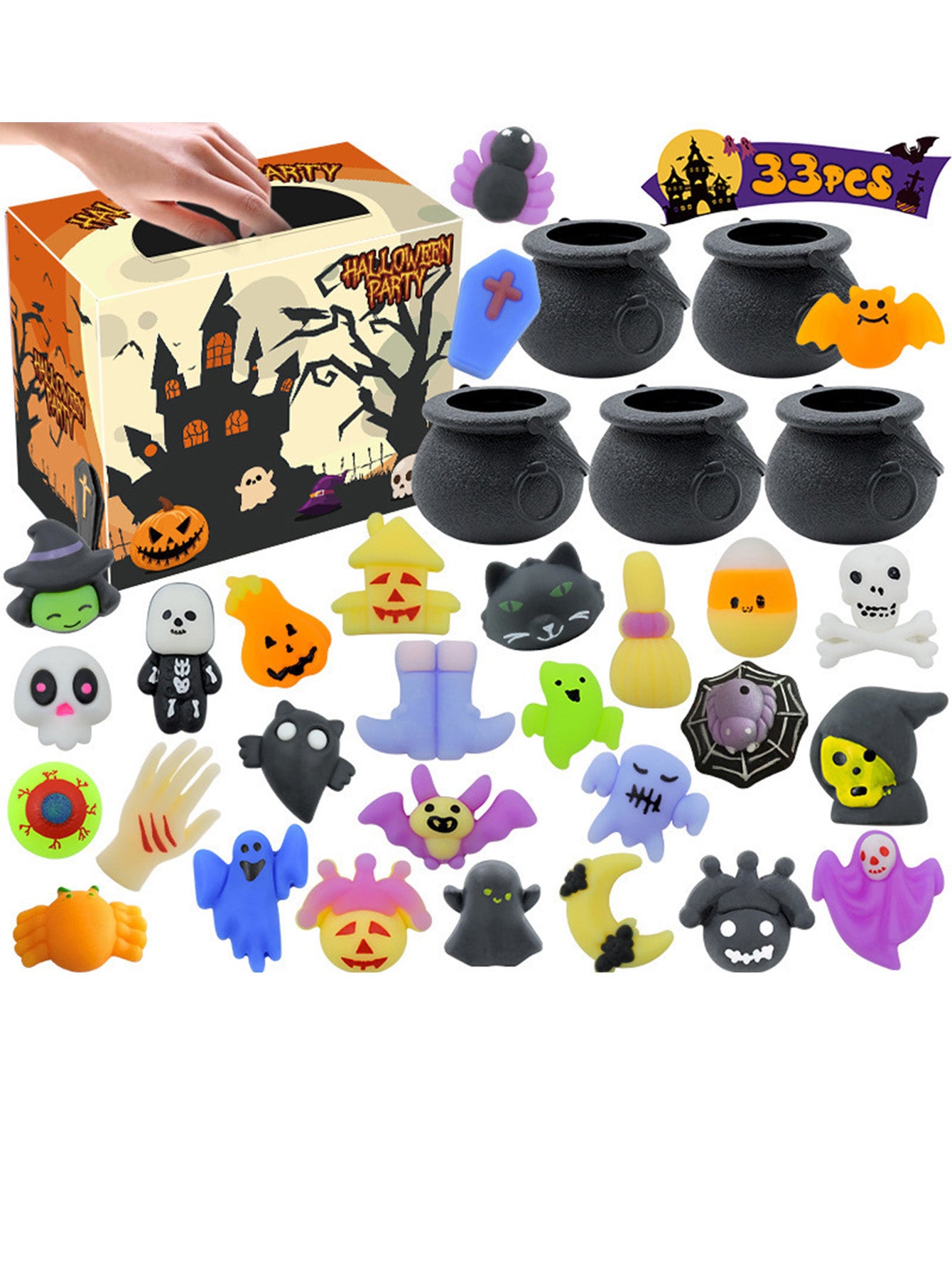 Halloween Spider Pumpkin Tricky Toy Set