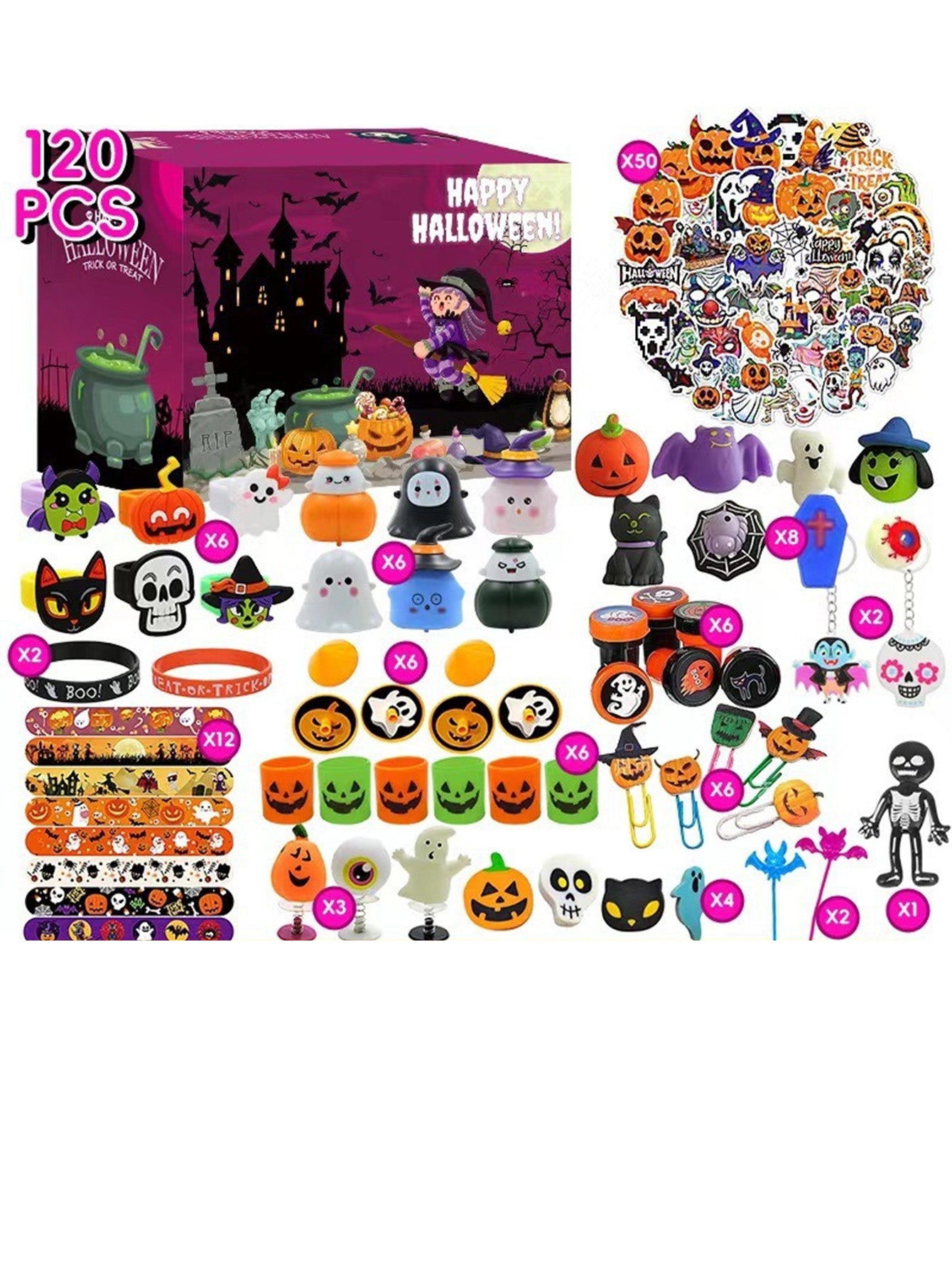 Halloween Spider Pumpkin Tricky Toy Set