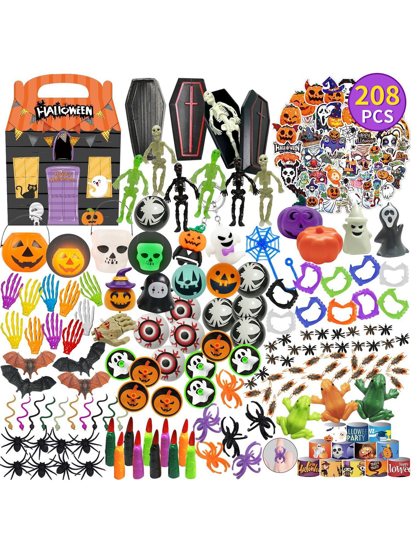 Halloween Spider Pumpkin Tricky Toy Set