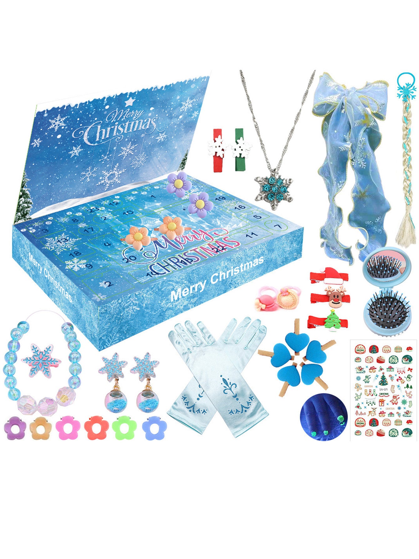 Christmas blind box countdown assembly building block toys