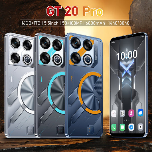 **GT20 Pro Smartphone with High-Capacity Battery**