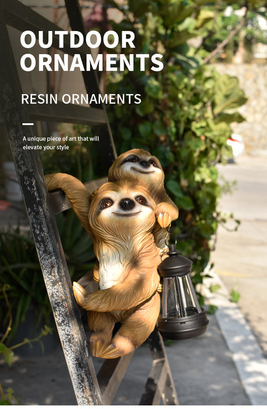 # Solar-Powered Sloth Wall-Mounted Resin Decorative Lamp
