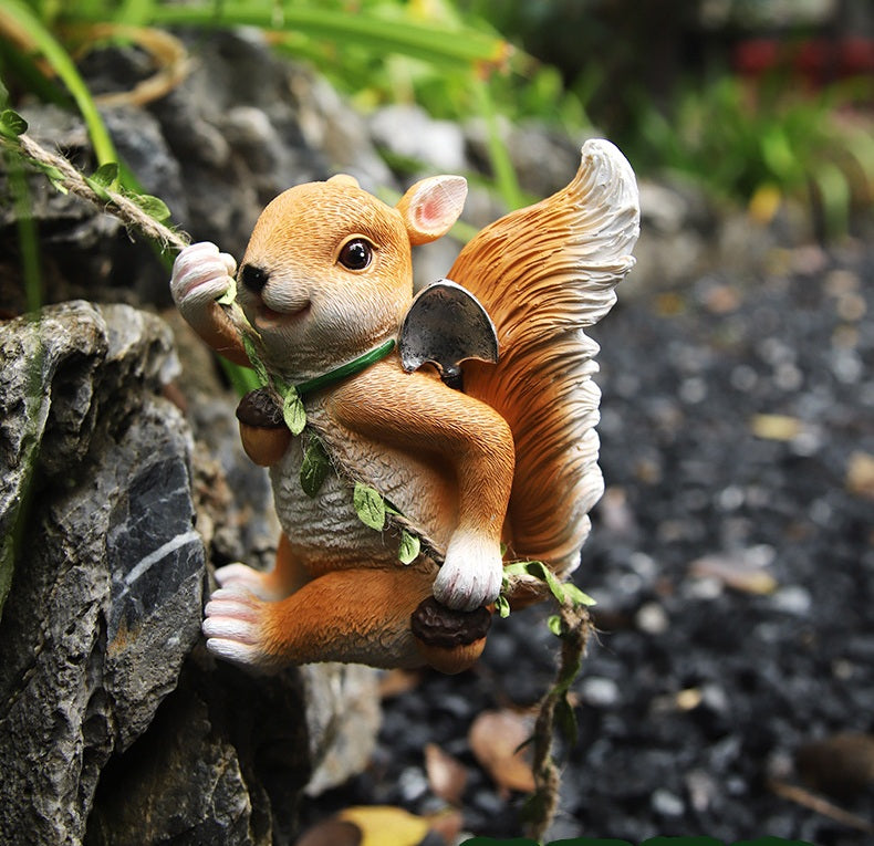 **Simulated Resin Animal Garden Hanging Ornaments**