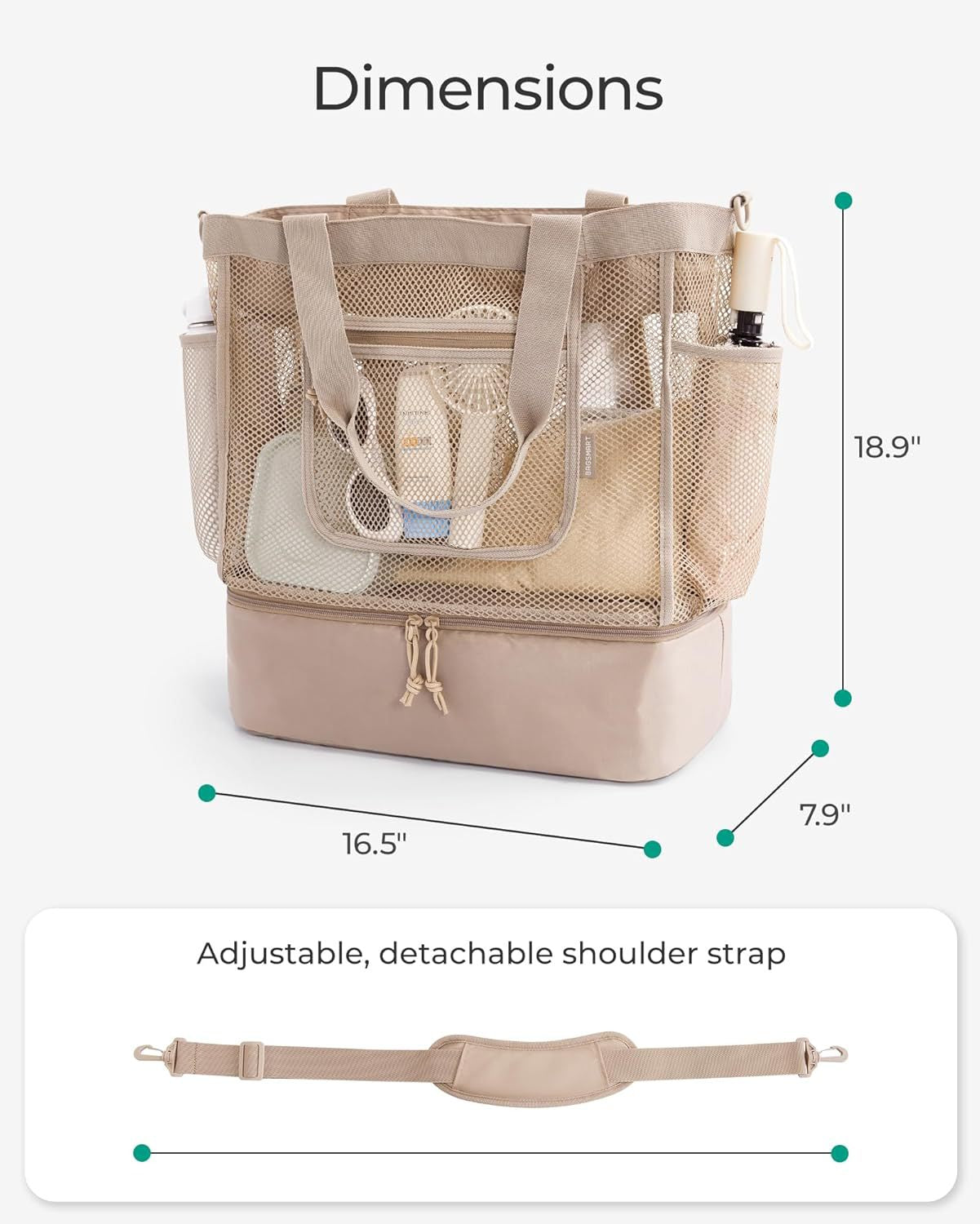 # Mesh Tote Beach Bag