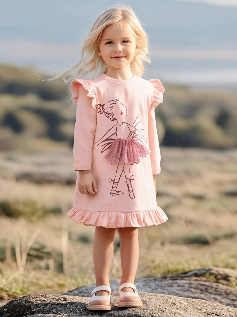 Girls' Long-Sleeved Dress
