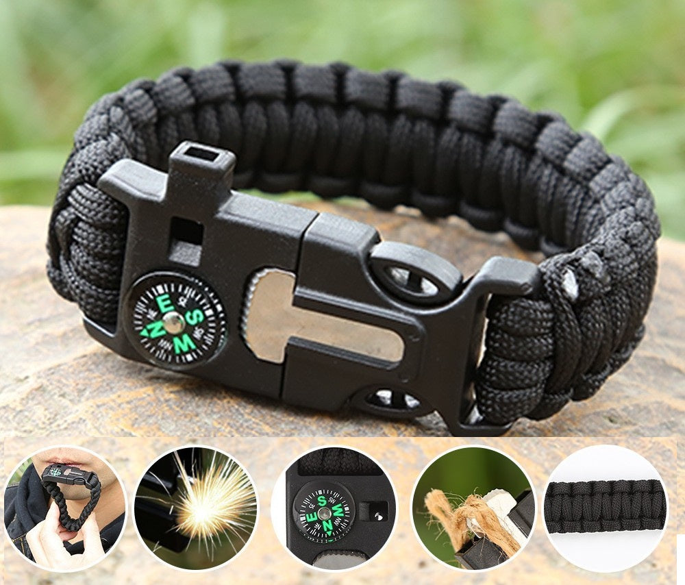 # 5-in-1 Multifunctional Outdoor Survival Paracord Bracelet