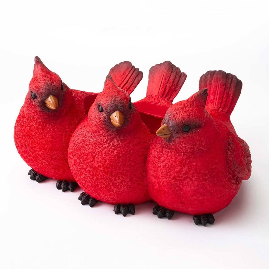Simulated Red Bird Flower Pots