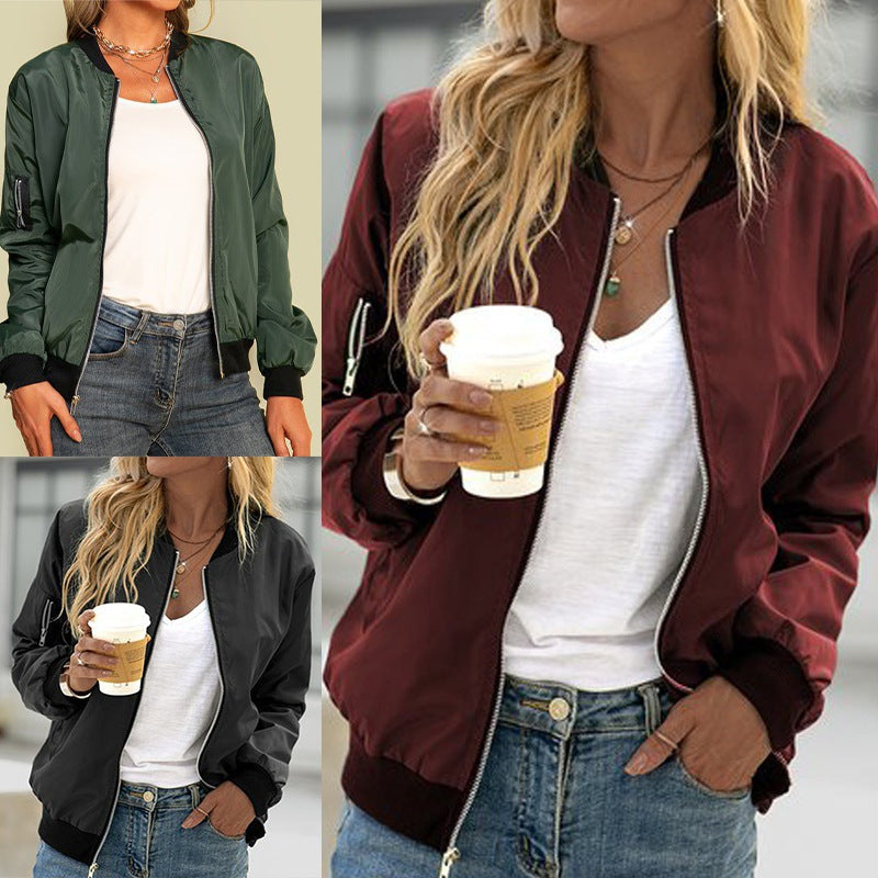 # Women's Zipper Casual Jacket