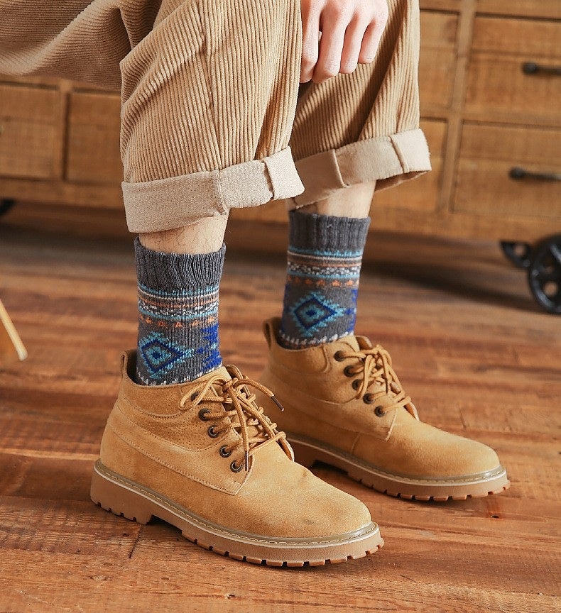 **Men's Autumn/Winter Socks | Mid-Calf Socks, 5-Pair Pack**