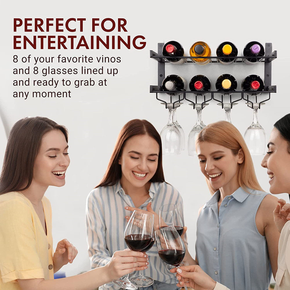 # Wall-Mounted Wrought Iron Wine Rack