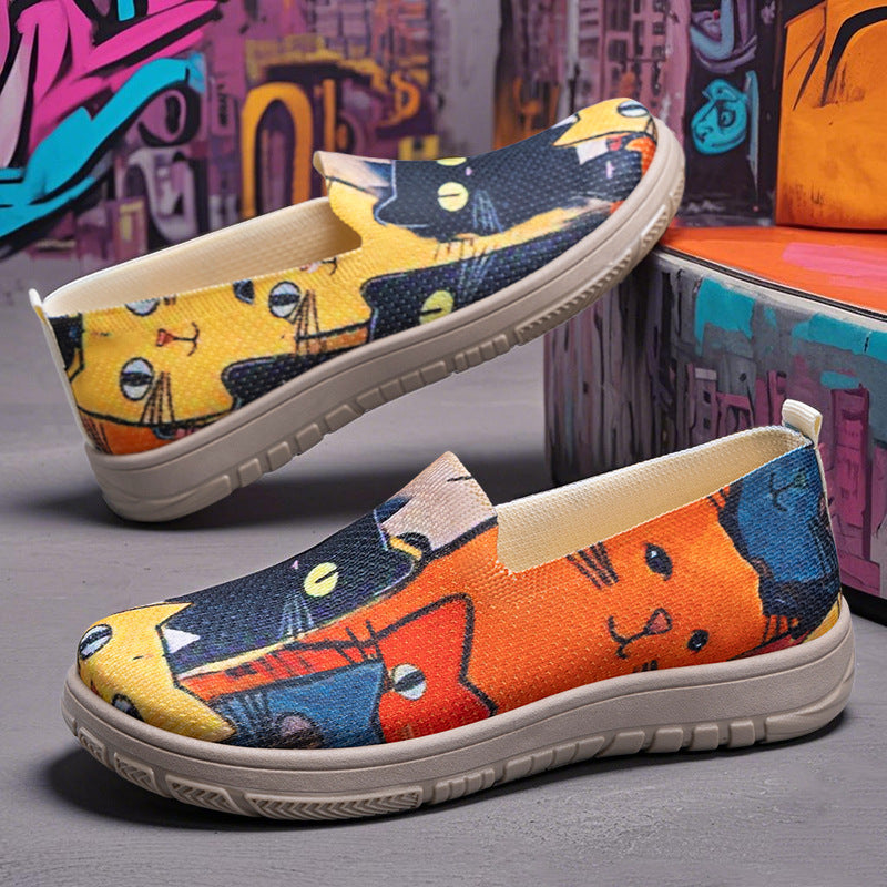 # Color Block Slip-on Casual Canvas Shoes