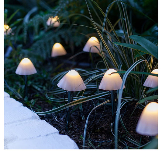 # Solar-Powered LED Mushroom String Lights
