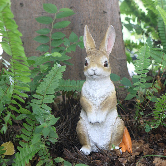 **Pastoral Style Resin Rabbit Decorative Ornament**