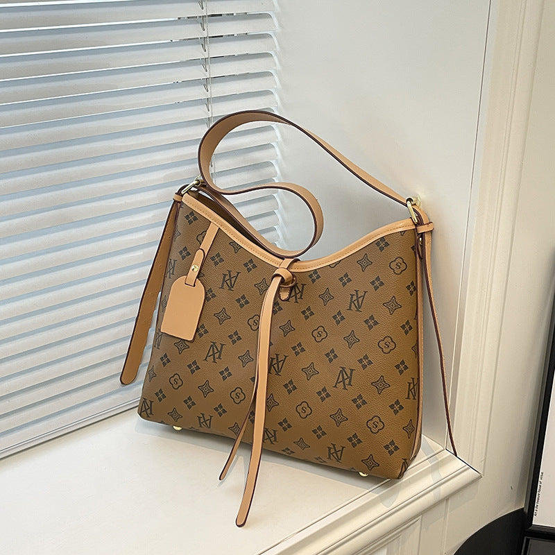 # Retro Monogram Canvas Versatile Women's Bag