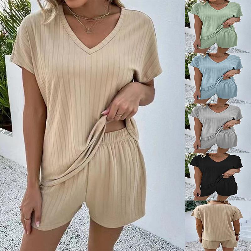 # Women's Knitted Two-Piece Home Wear Set