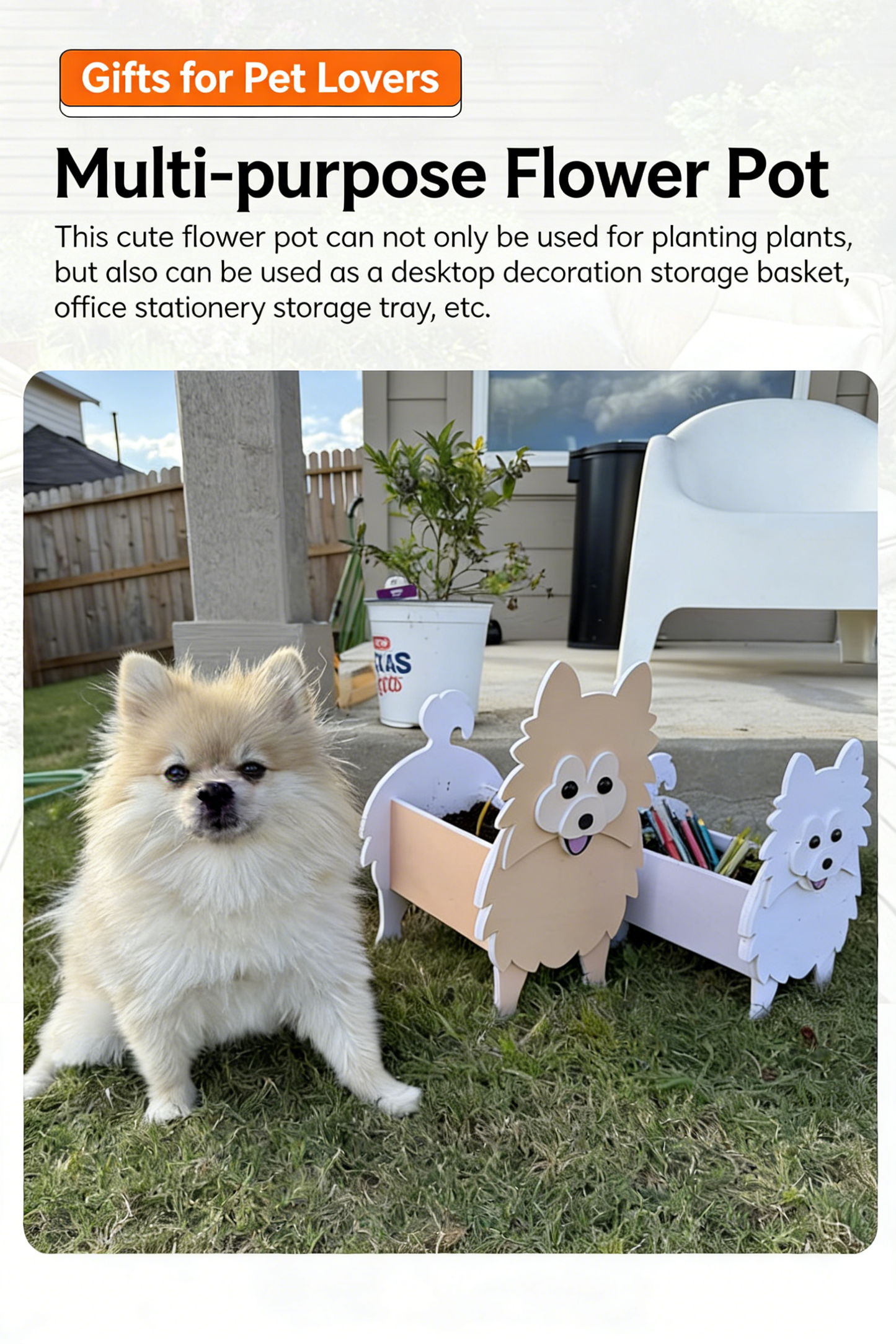 Dog-Shaped Flower Pot for Pets
