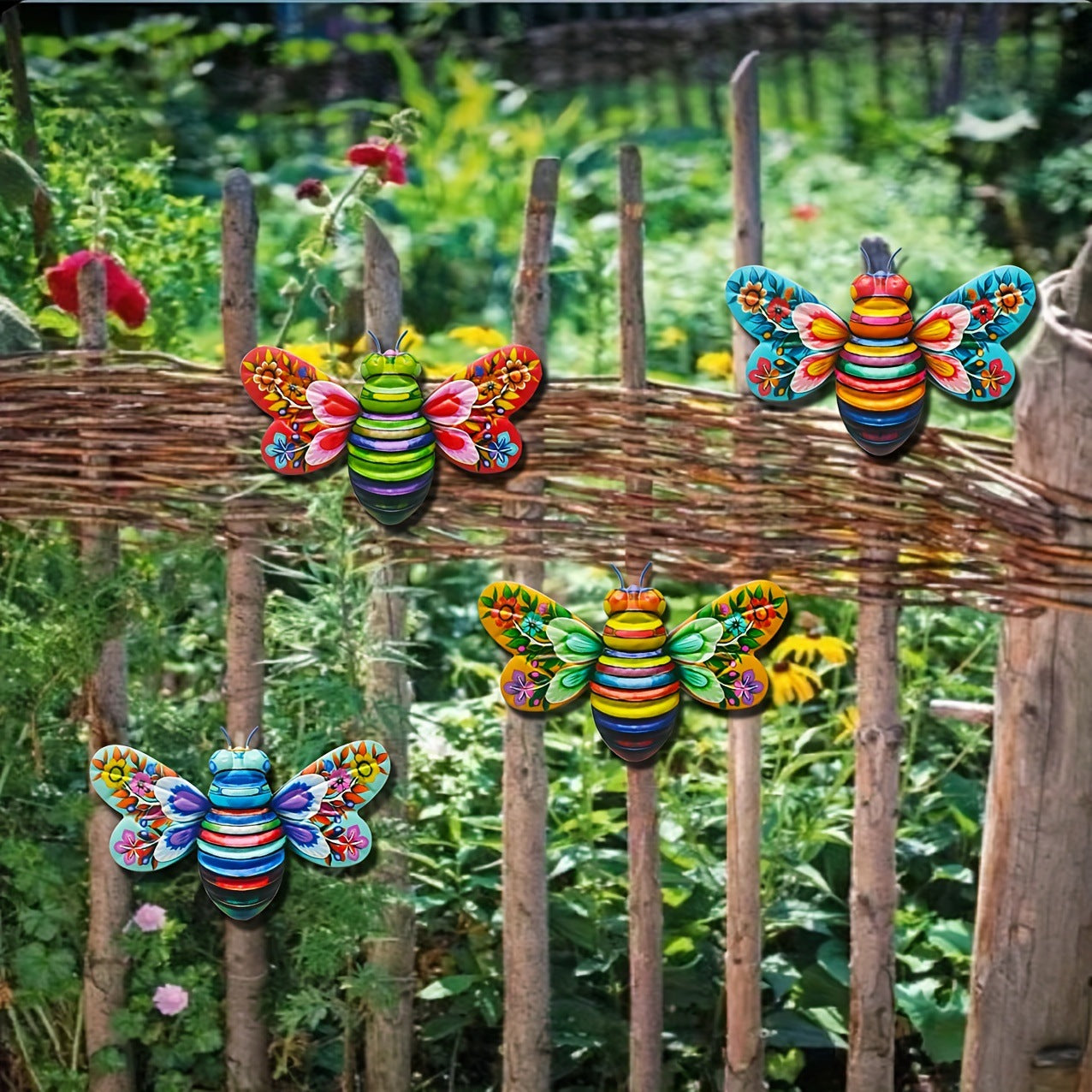 # Wrought Iron Bee Window and Patio Decorative Hanging Piece