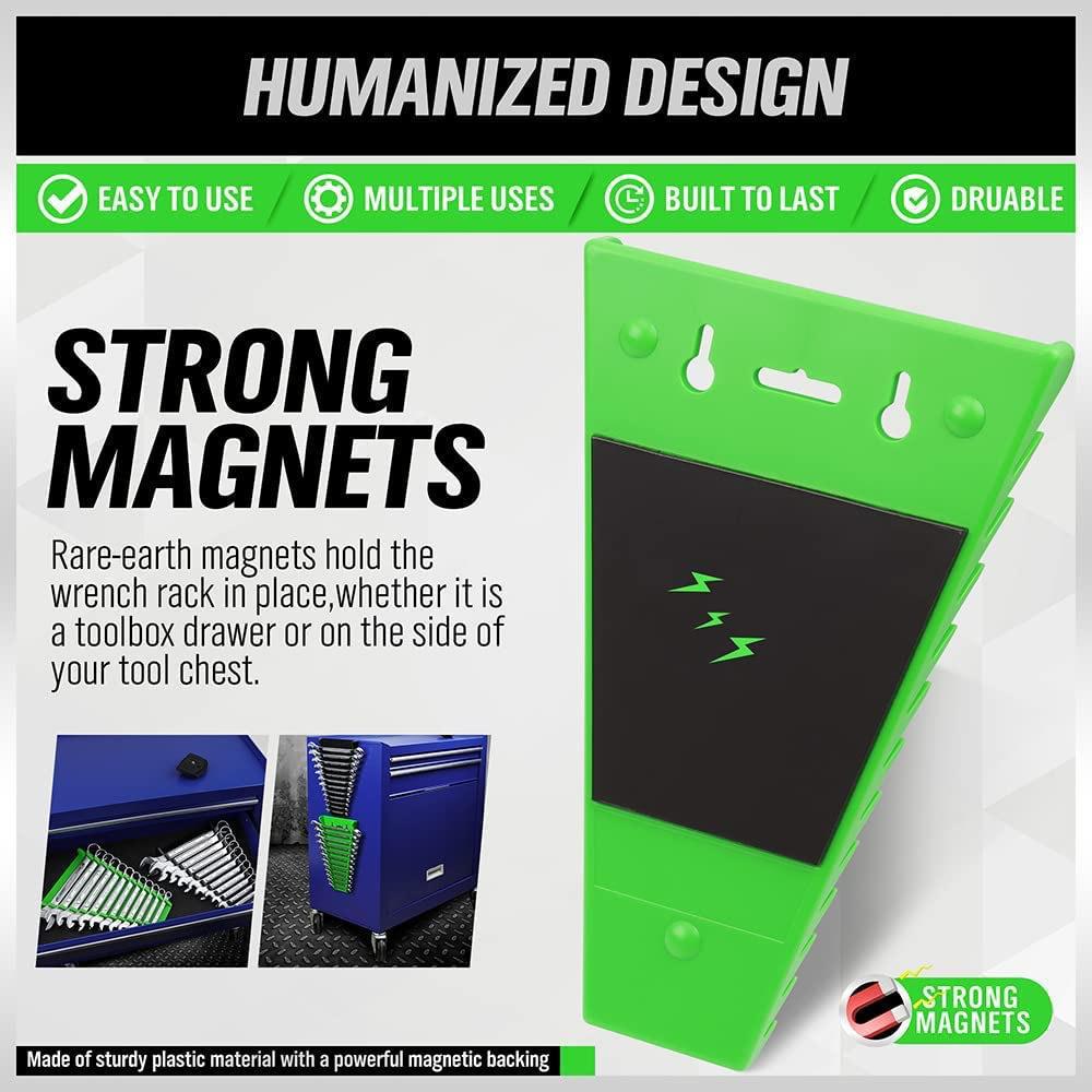 # 12-Slot Magnetic Wrench Organizer