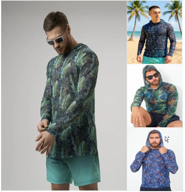 # Camouflage Print Sun Protection Cover-up