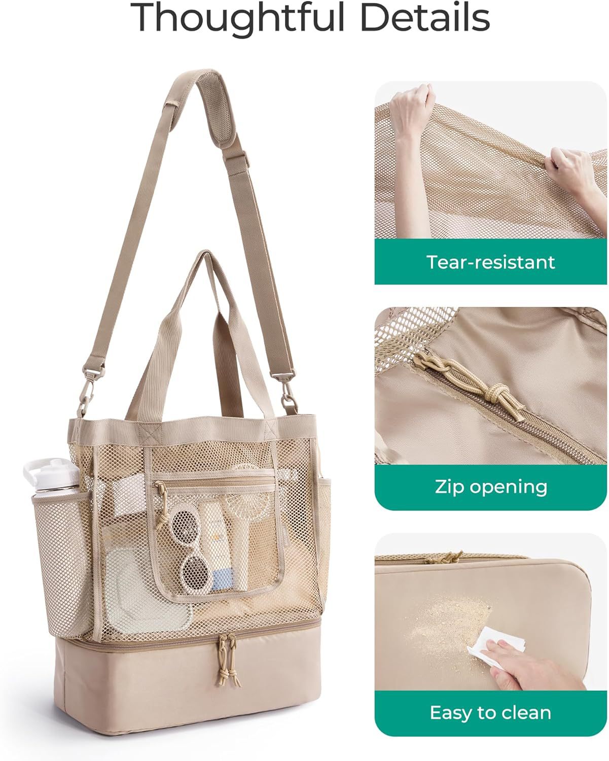 # Mesh Tote Beach Bag