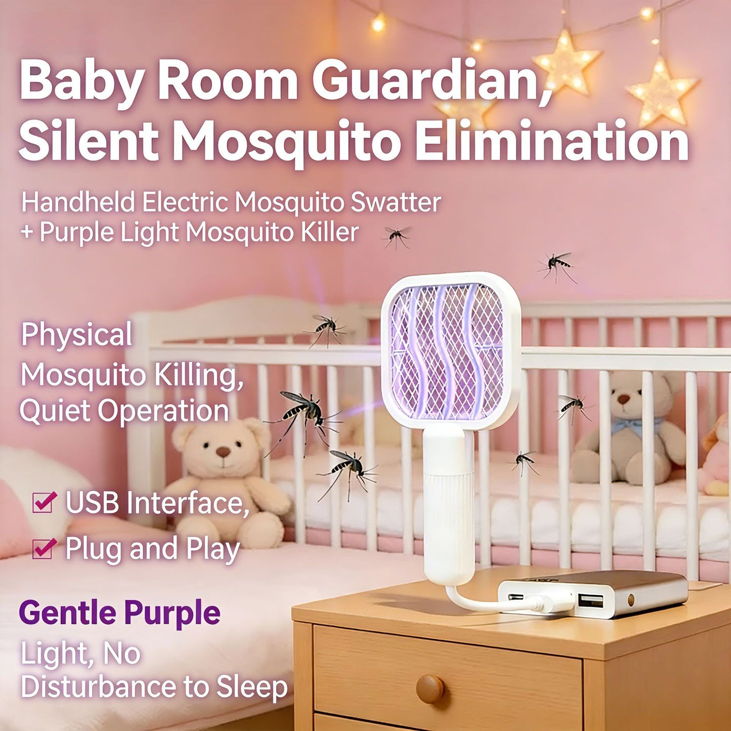 # USB 2-in-1 Mini Electric Mosquito Swatter