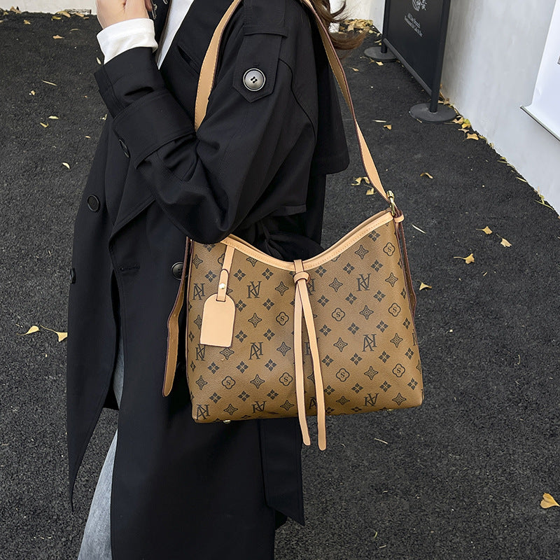 # Retro Monogram Canvas Versatile Women's Bag